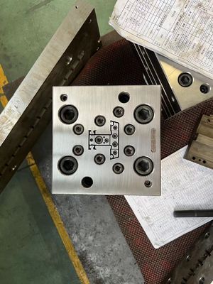 Molde de extrusión para dos cavidades de plástico de espuma y herramienta de formación de perfiles de extrusión