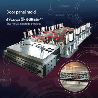 Molde de panel de puertas huecas personalizado para muescas de extrusión de plástico de madera de PVC de 1000 mm de ancho